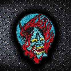 Devil Oni Demon's Embroidered Back Sleeve Patch 2